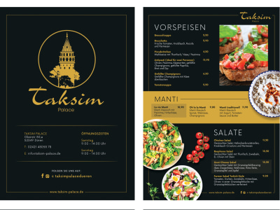 Stunning Food Menu with Price list Design for Restaurants, Bars and Cafes