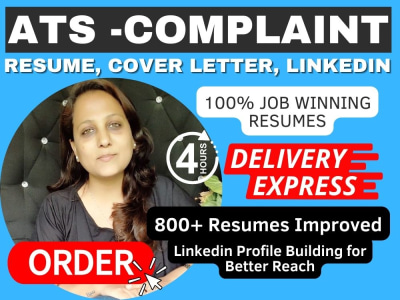 An ATS-Compliant Resume, Cover Letter, LinkedIn in 8 hours