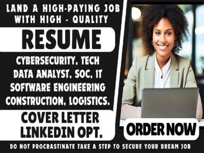 Edit cyber security resume, IT technology and cybersecurity resume or CV