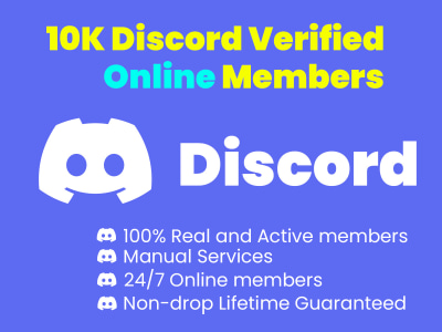 10000 Discord member Verifed online discord, discord members, NFT discord