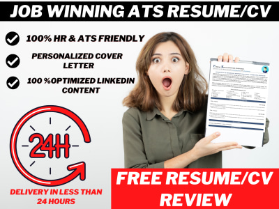 ATS Compliant Resume/CV Writing & Editing, Cover Letter, Linkedin Profile