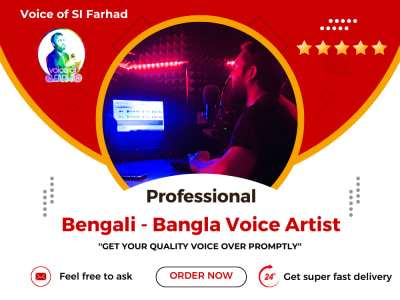 Professional studio quality Bengali, Bangla Voice-over in 24Hrs