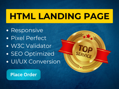 Responsive html landing page code for your website | Upwork