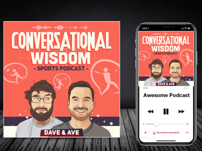Custom podcast cover art cartoon style, podcast cover design, podcast logo