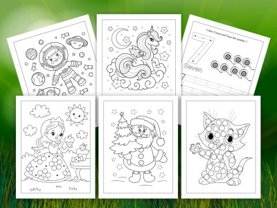 Make adults or kids coloring pages & custom interior for KDP book business