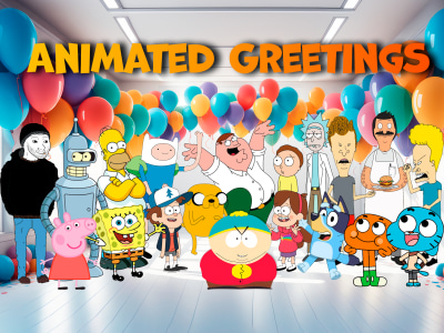 Animated greeting from your favorite character