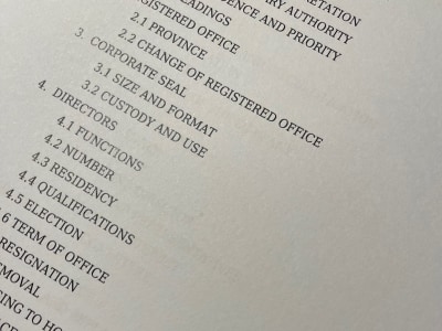 By-laws and organizing resolutions for your Canadian corporation
