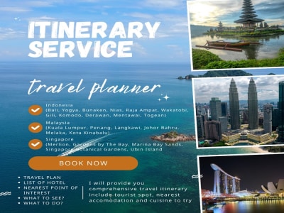 Personalized Travel Itinerary for Indonesia, Singapore or Malaysia
