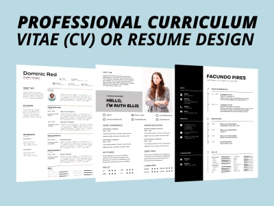Professional curriculum vitae (CV) or resume design