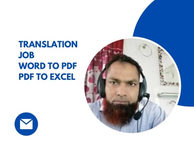 Translation job, PDF to Word , Word to Excel