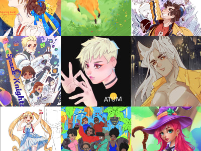 Manga or comics high detail, black and white or color PSD.