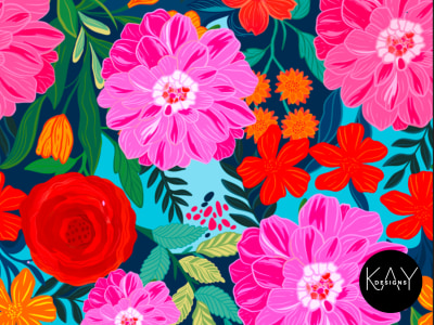 A beautiful floral seamless pattern design