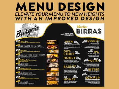 Amazing bar menu design