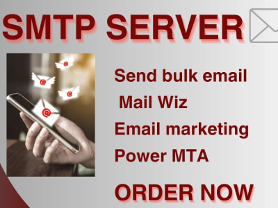 Unlimited email marketing powermta SMTP server with mail wizz for bulk mail