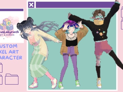 A pixel art original character design