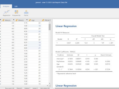 JAMOVI Data Analysis with Report