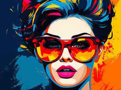 And awesome pop art portrait
