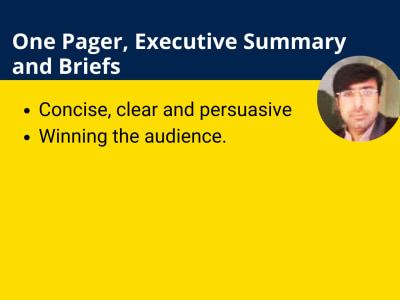 Captivating and Persuasive One pager Executive Summary Brief Upwork