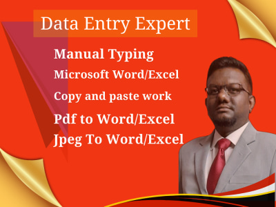 Data entry, typing work, microsoft word, excel, copy paste | Upwork