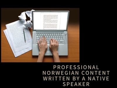 Content, blog posts, copy, and articles in Norwegian