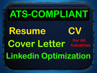 An ATS Compliant Resume, Cover Letter writing & LinkedIn (within 12 hours)