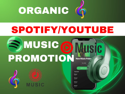 Organic Worldwide Spotify and YouTube music promotion