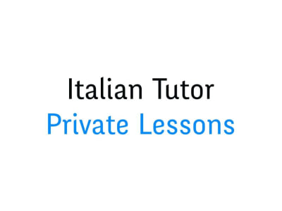An Italian tutor for private lessons