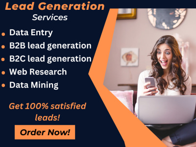 Lead Generation services, Data entry, B2B lead generation, Data mining