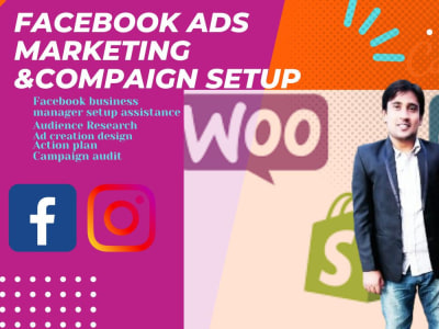 I will setup facebook and instagram ads campaign, fb advertising