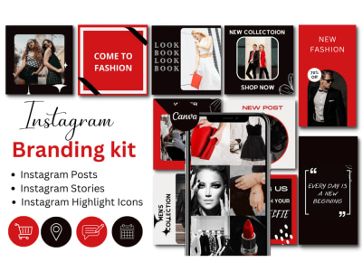 An elegant Instagram branding kit in Canva