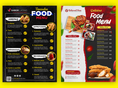Attractive restaurant menu/food menu/ price list/ menu design