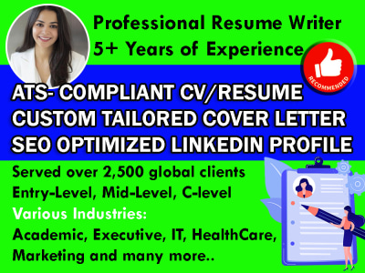 A Professional Resume & Cover Letter, Expertly Crafted for ATS Compliance