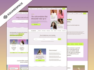 Squarespace website design squarespace landing page, blog, portfolio, eo