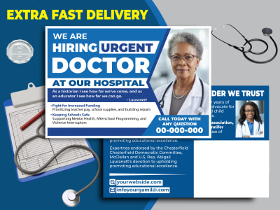 Design postcard, direct mail, eddm mailer for medical, dental or healthcare