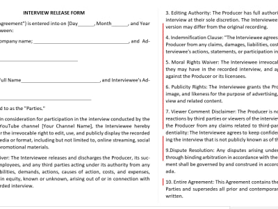 A bespoke contract and agreement