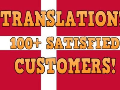 1500 words english to danish or danish to english translation