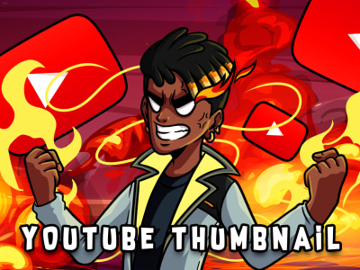 A custom youtube thumbnail Illustration for your Gaming Channel