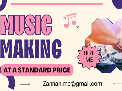 Any language songs lyrics , DJ , EDM or any other genre at Standard price