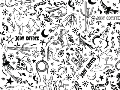 Hand-drawn vector seamless patterns for textile, packaging, wallpaper
