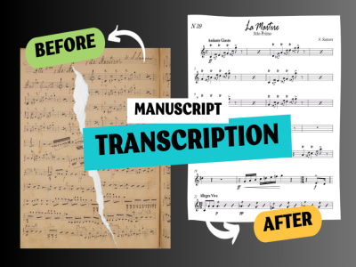 Digitalized sheet music of your handwritten manuscript score