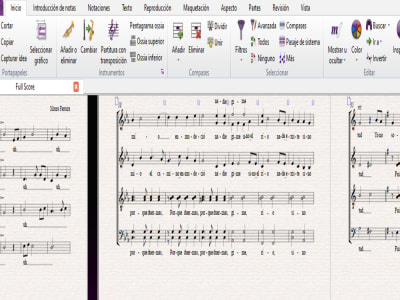 A professional music transcription/ engraving (Sibelius)