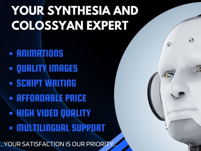 Synthesia ai video creation, Colossayan ai video creation, Ai Spokesperson.