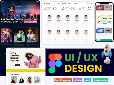 Clean modern web ui design app ui, website, landing page designs | Upwork