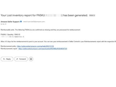 Amazon FBA reimbursement for lost and damaged inventory