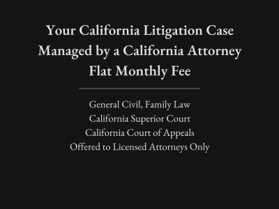 A California attorney to manage your litigation case for a flat monthly fee