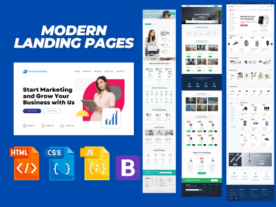 Professional landing page for your business using html css | Upwork