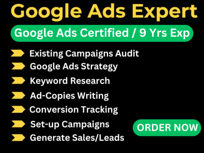 Certified Google Ads Expert, Google Ads Campaign Set Up & Management