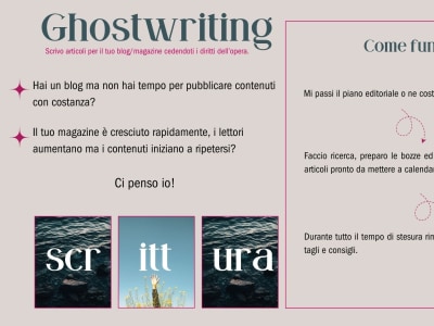 A creative and engaging italian article with topic research - Ghostwriting