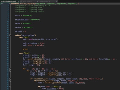 The starting framework for a video game in GameMaker Studio 2