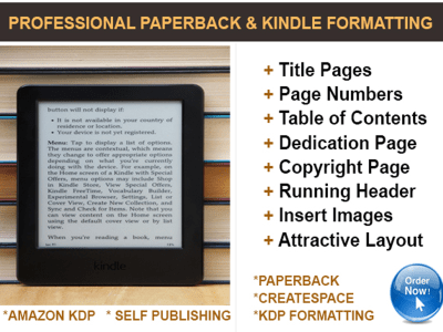 A Book Typesetting, Book Layout Design, KDP interior and createspace format